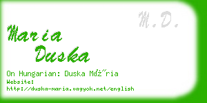 maria duska business card